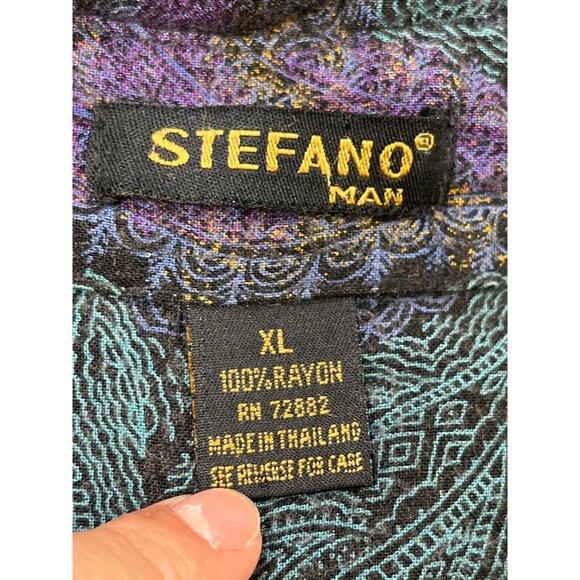 Stefano Man SKU 7660 Paisley Pattern Long Sleeve Multicolor Size XL - Picture 9 of 10